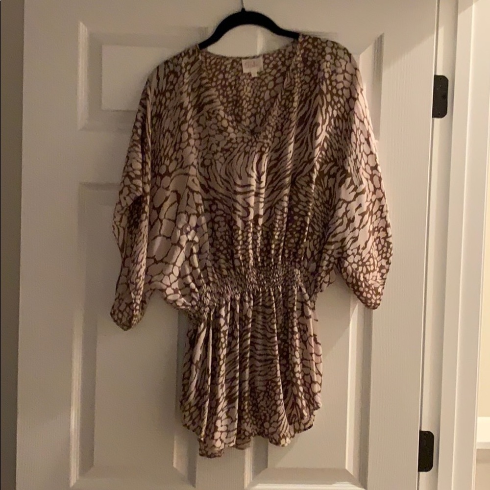 Parker silk tunic top